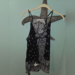Papermoon Black Paisley Embroidered Camisole Tank